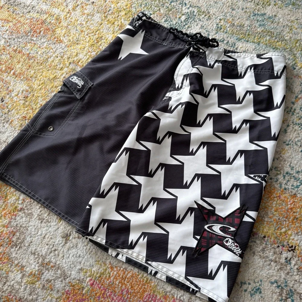 Vintage Y2K O'Neill Star Print Board Shorts Mens Size 32
